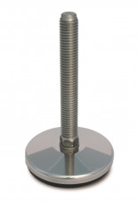 Stainless steel feet – medium load – Stainless steel adjustable feet Ø 75, fixed screw with 5° tilt, medium load